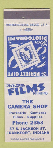 Matchbook Cover - The Camera Shop Frankfort IN