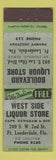 Matchbook Cover - West Side Liquor Store Fort Lauderdale FL