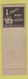 Matchbook Cover - West Side Liquor Store Fort Lauderdale FL