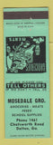 Matchbook Cover - Mosedale Grocery Dalton GA