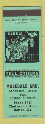 Matchbook Cover - Mosedale Grocery Dalton GA