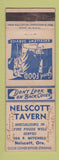 Matchbook Cover - Nelscott Tavern OR WRITING