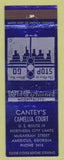 Matchbook Cover - Cantey's Camellia Court Americus GA WEAR