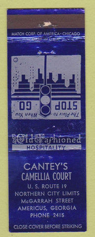 Matchbook Cover - Cantey's Camellia Court Americus GA WEAR