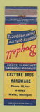 Matchbook Cover - Boydell Paint Krzyske Hardware Waltz MI WORN