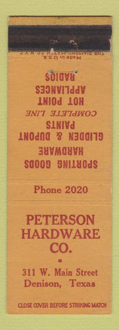 Matchbook Cover - Peterson Hardware Denison TX