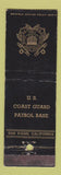 Matchbook Cover - US Coast Guard Patrol Base San Diego CA WEAR
