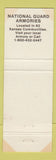 Matchbook Cover - Kansas Army National Guard