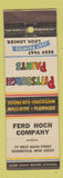 Matchbook Cover - Pittsburgh Paints Ferd Hoch Somerville NJ