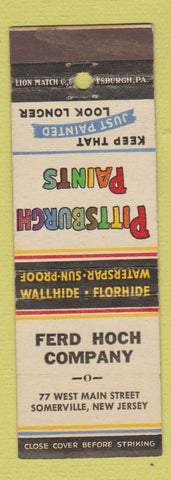 Matchbook Cover - Pittsburgh Paints Ferd Hoch Somerville NJ