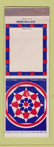 Matchbook Cover - Douglas Match Geometric Design Circle WORN