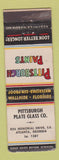 Matchbook Cover - Pittsburgh Paints Plate Glass Atlanta GA CREASES WEAR