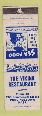 Matchbook Cover - Viking Restaurant Provincetown MA WORN