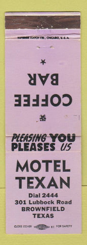 Matchbook Cover - Motel Texan Brownfield TX