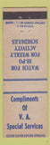 Matchbook Cover - VA Special Service Military