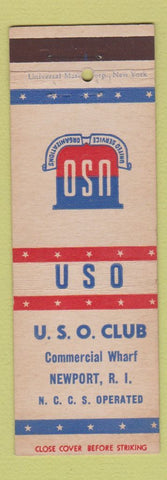 Matchbook Cover - USO Club Newport RI