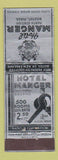 Matchbook Cover - Hotel Manger Boston MA Federal