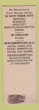 Matchbook Cover - Hotel Manger Boston MA Federal