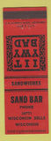 Matchbook Cover - Sand Bar Wisconsin Dells WI
