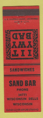 Matchbook Cover - Sand Bar Wisconsin Dells WI