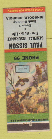 Matchbook Cover - Paul Sisson Insurance Ringgold GA