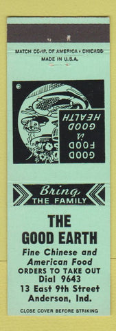 Matchbook Cover - The Good Earth Chinese Restaurant Anderson IN