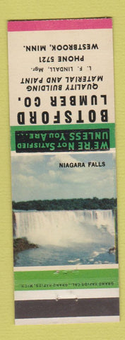Matchbook Cover - Botsford Lumber Westbrook MN