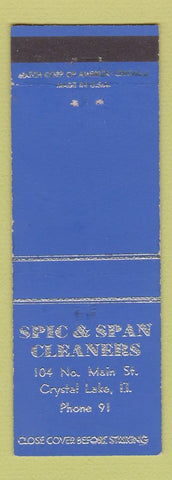 Matchbook Cover - Spic and Span Cleaners Crystal Lake IL