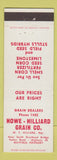 Matchbook Cover - Howe Hilliard Grain Mayfield KY seed fertilizer
