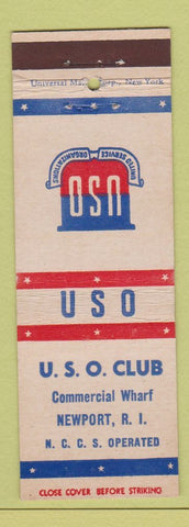 Matchbook Cover - USO Club Newport RI Commercial Wharf