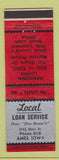 Matchbook Cover - Local Loan Service Ames IA