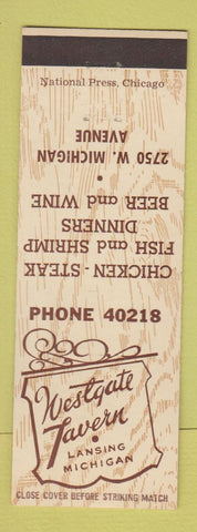 Matchbook Cover - Westgate Tavern Lansing MI