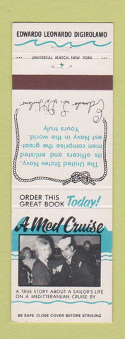 Matchbook Cover - Med Cruise Book Navy Edwardo Leonardo Digirolamo