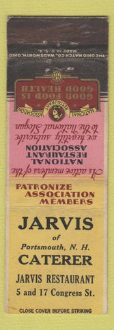 Matchbook Cover - Jarvis Restaurant Portsmouth NH WEAR