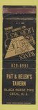 Matchbook Cover - Pat & Helen's Tavern Cecil NJ