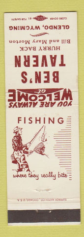 Matchbook Cover - Ben's Tavern Glendo WY