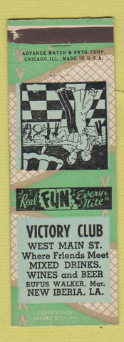 Matchbook Cover - Victory Club New Iberia LA ADVANCE