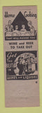Matchbook Cover - Hall's 49 Lounge Bar Akron OH