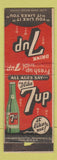 Matchbook Cover - 7Up Soda POOR STRIKER