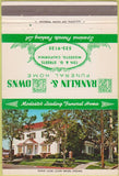 Matchbook Cover - Franklin Downs Funeral Home Modesto CA 40 Strike