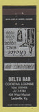 Matchbook Cover - Delta Bar Louisville KY