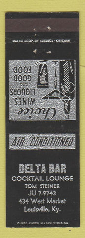 Matchbook Cover - Delta Bar Louisville KY