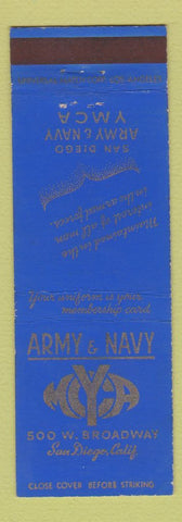 Matchbook Cover - Army and Navy YMCA San Diego CA