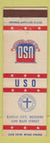 Matchbook Cover - USO Club National Catholic Community Service Kansas City MO #2