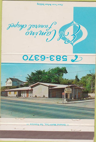 Matchbook Cover - El Camino Funeral Chapel San Bruno CA 40 Strike