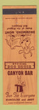 Matchbook Cover - Canyon Bar Drummond MT