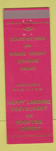 Matchbook Cover - Happy Lnding Restaurant Ovid Interlaken NY