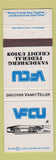 Matchbook Cover - Vandenberg Air Force Base Credit Union CA Lompoc Santa Maria