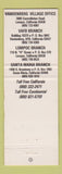 Matchbook Cover - Vandenberg Air Force Base Credit Union CA Lompoc Santa Maria