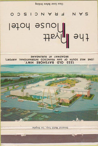 Matchbook Cover - Hyatt House Hotel San Francisco CA WEAR 40 Strike